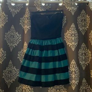 Navy and Light Blue Striped Dress